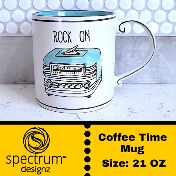 Retro Icon Alarm Clock Mug - Coffee Time Clock BIG 21 oz - Picture 4 of 6